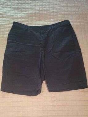 Joseph Abboud Black Flat-Front Men's Shorts